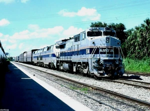 5x7 COLOR PHOTO AMTRAK DASH 8-40BW #514, P-40 839, P-42 14 SANFORD, FL 9/28/02 - Picture 1 of 1