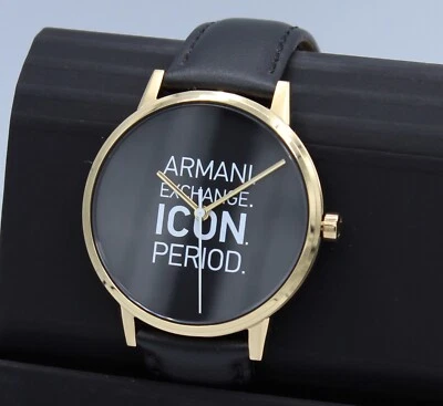 RELOJ AX2741 NUEVO AUTÉNTICO ARMANI EXCHANGE CAYDE ICON DORADO CUERO NEGRO PARA HOMBRE Foto 1 de 4