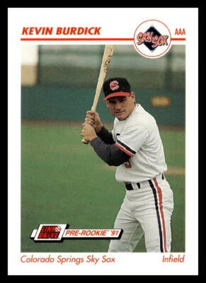 1991 Line Drive AAA #80 Kevin Burdick Colorado Springs Sky Sox Baseball Card - Image 1 of 2