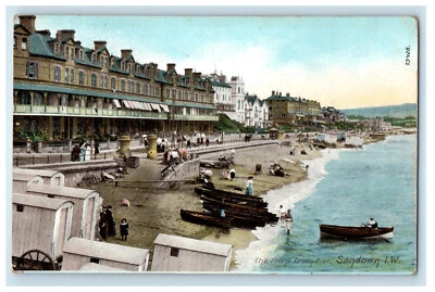 Postal del Reino Unido c1910 The Front from Pier Sandown Isla de Wight Reino Unido Foto 1 de 3