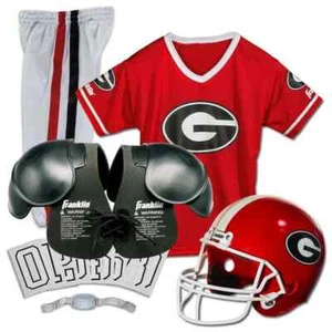 Georgia Bulldogs Kids NCAA 6pc Deluxe Football Uniform Set, Medium - Picture 1 of 10