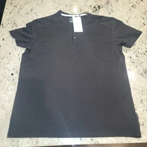 Neu mit Etikett Kenneth Cole Herren 3 Knöpfe T-Shirt schwarz Large - Bild 1 von 5