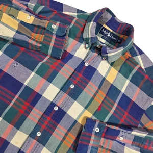 Camicia Ralph Lauren a quadri con bottoni uomo XL rossa a quadri outdoor boscaiolo preppy - Foto 1 di 8