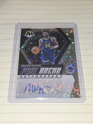 2023-24 Mosaic Эндрю Уиггинс #FB-WIG Fast Break Auto серебристый Disco Warriors - Изображение 1 из 4