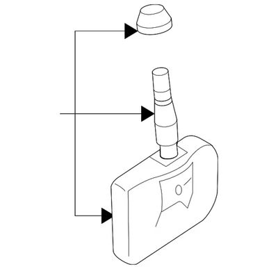 Sensor de presión de neumáticos genuino Mazda BBM2-37-140B Foto 1 de 2