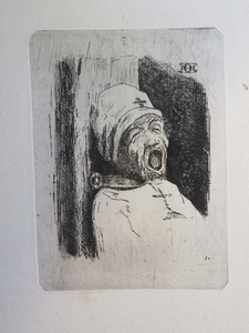 Henri GUERARD (1846-1897) GRAVURE EAU FORTE MORT MACABRE GARROTE ESPAGNE GOYA - Imagen 1 de 4