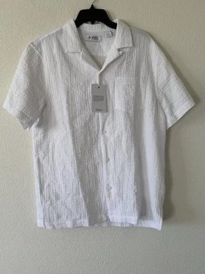 Original Penguin by Munsing Wear Medium Bright White Button Shirt Short Sleeve - Image 1 of 4