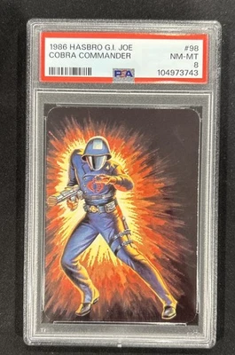 1986 Hasbro G.I. Joe 98 Cobra Commander PSA 8 - Image 1 of 2