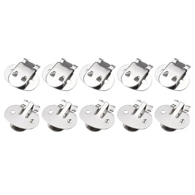 Clips para zapatos en blanco de 19,5 mm x 14 mm (LxW) - Paquete de 20 - Acero inoxidable - Tono plateado Foto 1 de 4
