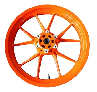 Llanta de rueda delantera naranja para bicicleta de carreras para KTM Duke 390 2017 a 2023 Foto 1 de 3