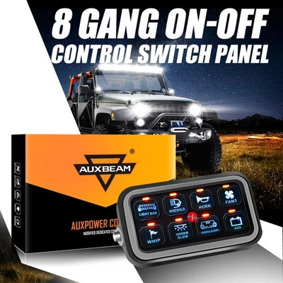 Panel de control táctil LED regulable automático Auxbeam de 8 velocidades para Jeep Foto 1 de 4
