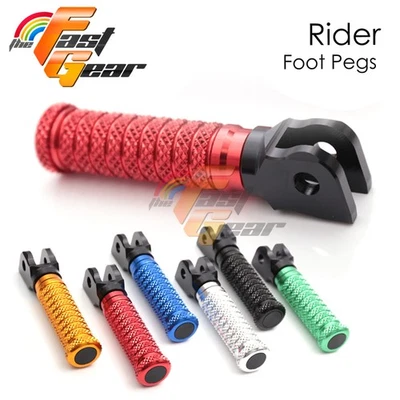 For Yamaha YZF R1 R1M 15-21 20 19 18 17 16 Red Front Foot Pegs Motorcycle M-Grip - Image 1 of 4