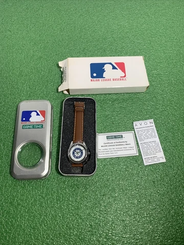 MLB Seattle Mariners Baseball Watch By Game Time New With Tin Cover