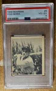 1948 Bowman #6 Yogi Berra RC..PSA 4 VG-EX... All-Time Yankee HOF Icon..10 Rings! - Picture 1 of 2