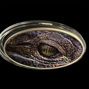 Niue Island 1 oz CROCEYE Crocodile Alligator ANIMAL SKIN $2 EYE Silver Coin 2013 - Picture 1 of 5