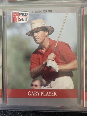 Lot of 2 Gary Player 1990 Pro Set golf trading cards - Image 1 of 2