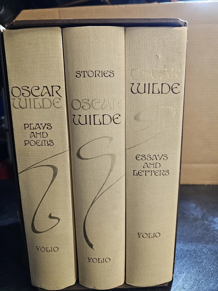 Oscar Wilde 1993 Stories Plays & Poems, Essays & Letters 3v Folio Society. R12 Foto 1 de 4