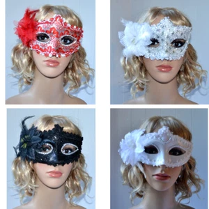 Halloween Damen Augenmaske Ballmaske Gesichtmaske Helloween Party M1 - Bild 1 von 5