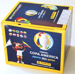 Panini Copa America 2021 Sealed Sticker Box 50 Packs mit 250 Stickern MESSI - Bild 1 von 2