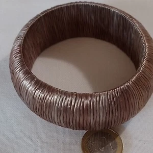 Armreif ausgefallen braun schlicht ca 3 breit  Handarbeit - Bild 1 von 2