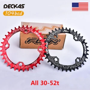 DECKAS 104BCD 32/34/36/38T MTB Bicicleta de Carretera Plato Individual Anillo de Cadena Ancho Estrecho - Imagen 1 de 12