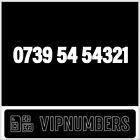 0739 54 54321 Memorable GOLD PLATINUM VIP MOBILE NUMBER Pay as You Go SIM CARD