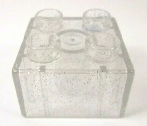 Lego Duplo Glitzer Trans Clear Brick 2x2 Ref 3437 Set 4820 Princess Palace - Bild 1 von 1