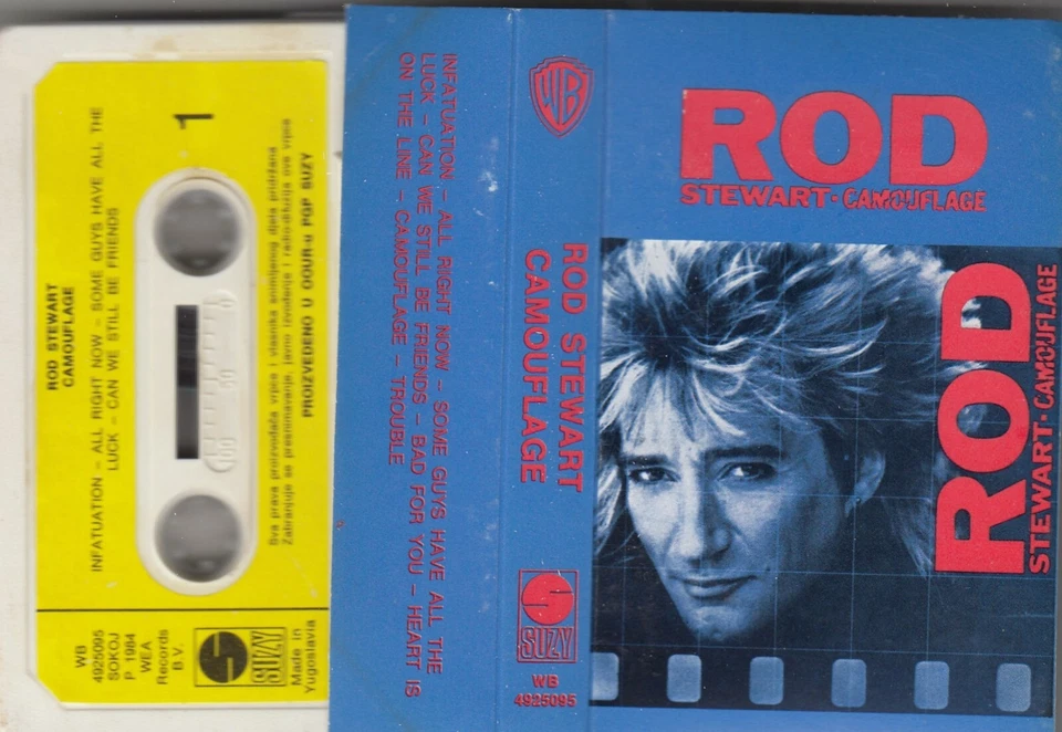 ROD STEWART CAMOUFLAGE CASSETTE TAPE YUGOSLAVIA - Image 1 of 1
