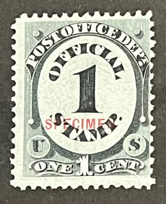 Travelstamps: US Stamps Sc# O47S 1c Post Office Dept. Official Specimen NGAI NH - Image 1 of 4
