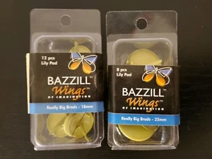 Lote de 2 alas brazzill Brads, almohadilla de lirios 18 mm (12) 25 mm (8), brads realmente grandes - Imagen 1 de 3