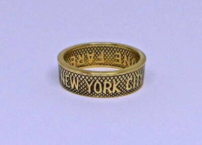 NEW YORK CITY SUBWAY TRANSIT TOKEN COIN RING SIZE 4-14 Show your NYC pride - Image 1 of 2