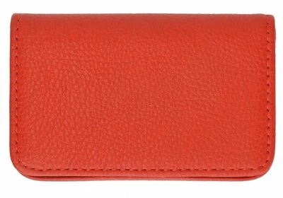 New Red Pocket PU Leather Business ID Credit Card Holder Case Wallet - Image 1 of 2