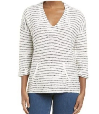 Soft Joie Striped Textured Pullover Sweater-Linen Blend-Size XS - Image 1 of 4