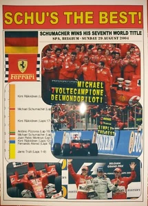 Michael Schumacher 2004 F1 Belgian Grand Prix winner - Spa - souvenir print - Picture 1 of 1