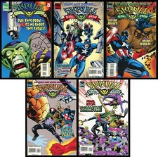 Skrull Kill Krew Comic Set 1-2-3-4-5 Marvel 1995 Captain America Fantastic Four