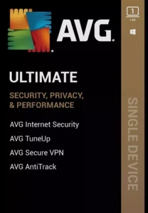AVG Ultimate Windows VPN AntiTrack Tuneup Seguridad 1 Dispositivo 1 Año 5 Min Entrega - Imagen 1 de 3
