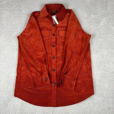 Chaqueta Camisa Madewell Manchada Caoba Pana Sarga Gran Tamaño Talla XXS Foto 1 de 4