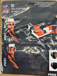 Lot de 2 masques pour adultes Cincinnati Bengals NFL réglables et réutilisables NFL Game Day - Photo 1/4