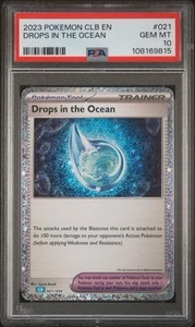 Drops In The Ocean 021/034 CLB Holo Pokemon Trading Card Game Classic PSA 10 - Picture 1 of 2