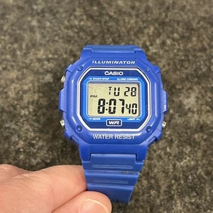 Casio F108WH Digital Chronograph Uhr, blau Resin, Alarm schneller kostenloser Versand🔥 - Bild 1 von 10