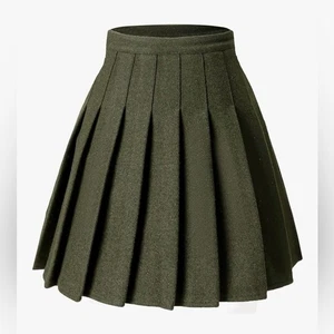 NEU dicke Wollmischung vielseitig kariert Plissee gefüttert Minirock mit Shorts 10 - Bild 1 von 6