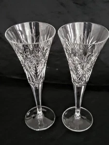 Waterford Millennium Health Champagne Flutes Set Of Two - Picture 1 of 6