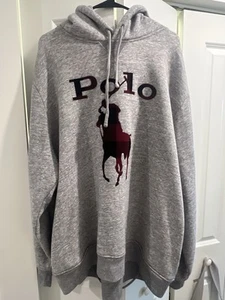 Polo Ralph Lauren Buffalo Cuadros Big Pony Polar Sudadera con Capucha $168 Para Hombres XXL - Imagen 1 de 10