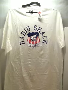 New Radioshack White 100% cotton T-Shirt NOS XL - Picture 1 of 4