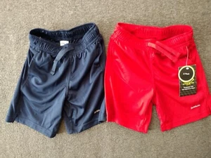Athletic Works Boys Dri Works Elastic Shorts 2-Pack Blue/Red XS 4-5 - Picture 1 of 12