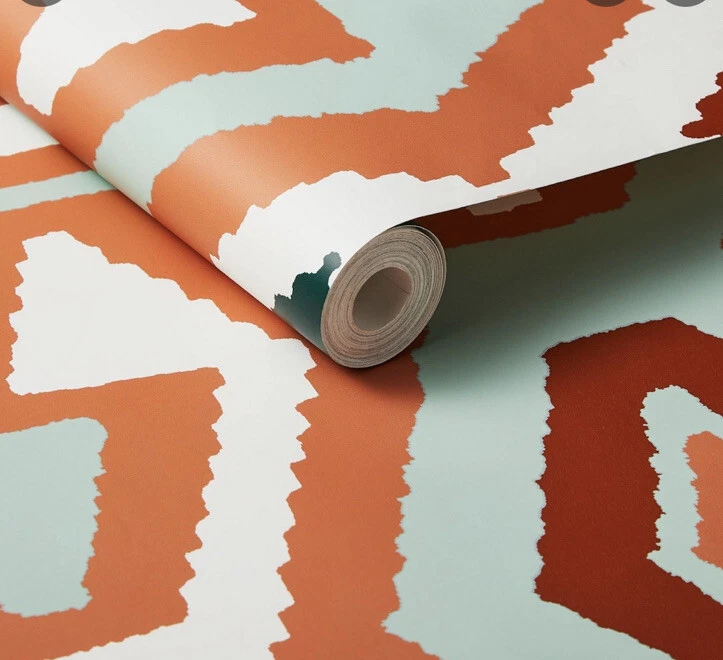 2 Rolls Opalhouse designed Jungalow Global Geo Terracotta Peel & Stick Wallpaper