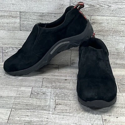 Sapatos casuais Merrell Jungle Moc J95631 camurça preta crianças grandes tamanho 7M - Imagem 1 de 4