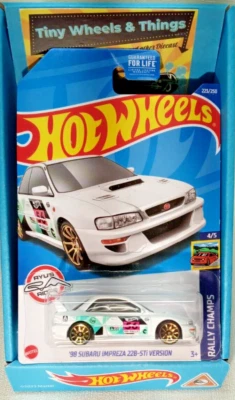 Hot Wheels 98 Subaru Impreza 22B-STi Version HCY04 Rally Champs SP10 Treasure Hu - Image 1 of 4