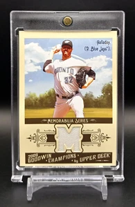 Memorabilia usada del juego Goodwin Champions 2009 Upper Deck #GCM-RH Roy Halladay Salón de la fama - Imagen 1 de 2