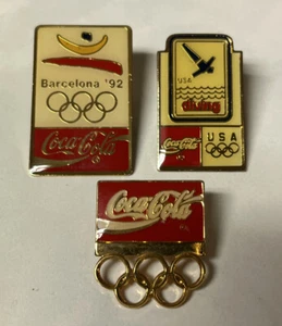 Diving Olympic Pin ~ 1992 Barcelona Coca-Cola ~ Coke Sponsor ~ Lot of 3 - Picture 1 of 7